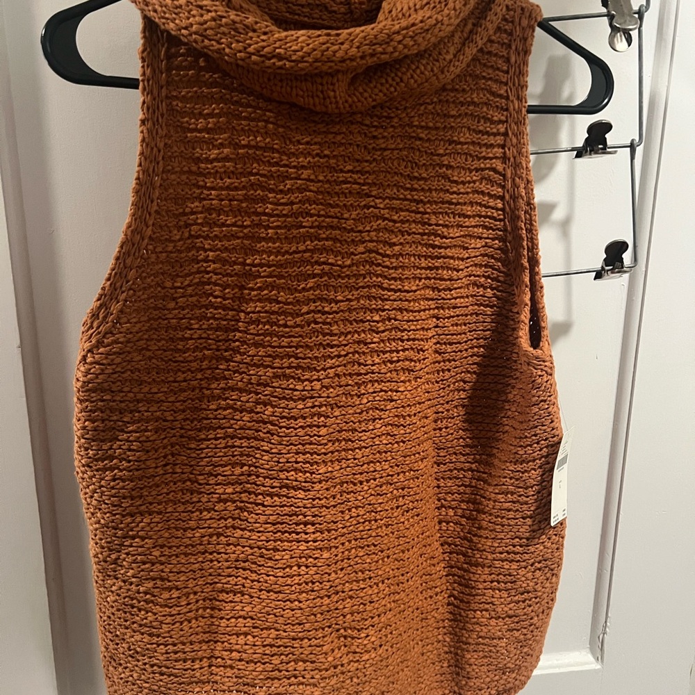 Pilcro Anthropologie Brown Ribbed Turtleneck Sweater